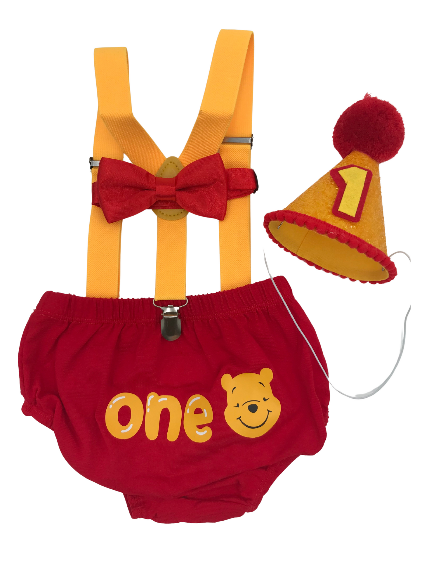 Winnie Pooh Cake Smash Baby Boy Outfit - beecutebaby