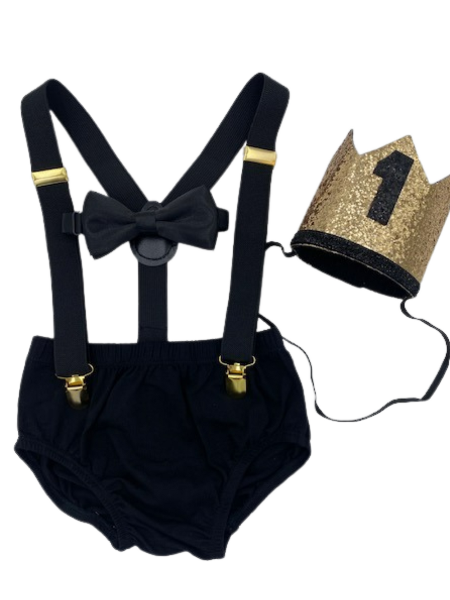 Black & Gold Smash the Cake Outfit - beecutebaby