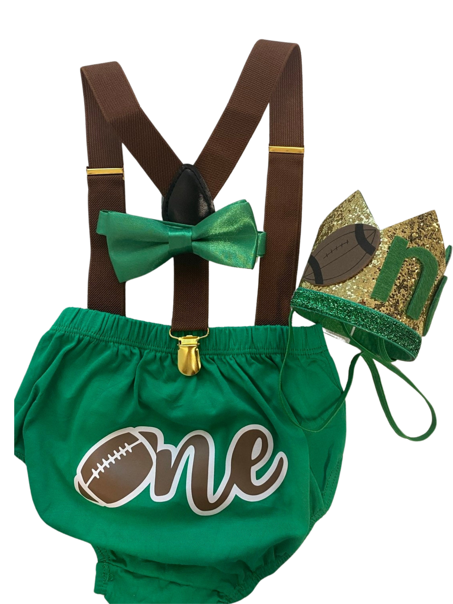 Football Cake Smash Outfit - beecutebaby