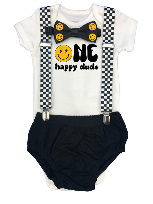 One Happy Dude  Baby one birthday outfit