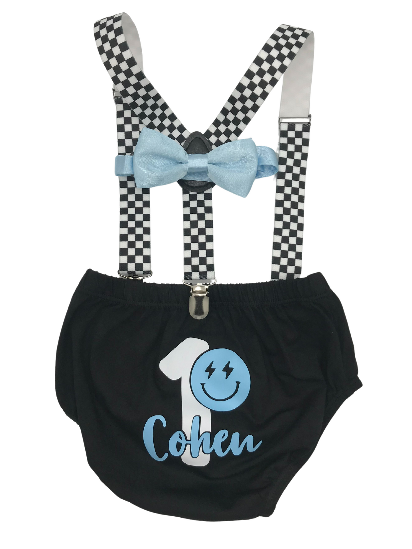 Personalized Happy One Cake Smash Outfit - beecutebaby