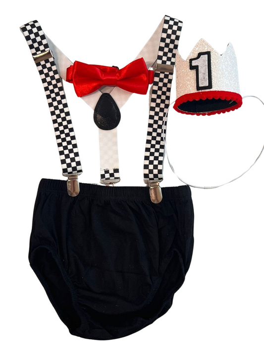 Racing Car Cake Smash Outfit - beecutebaby