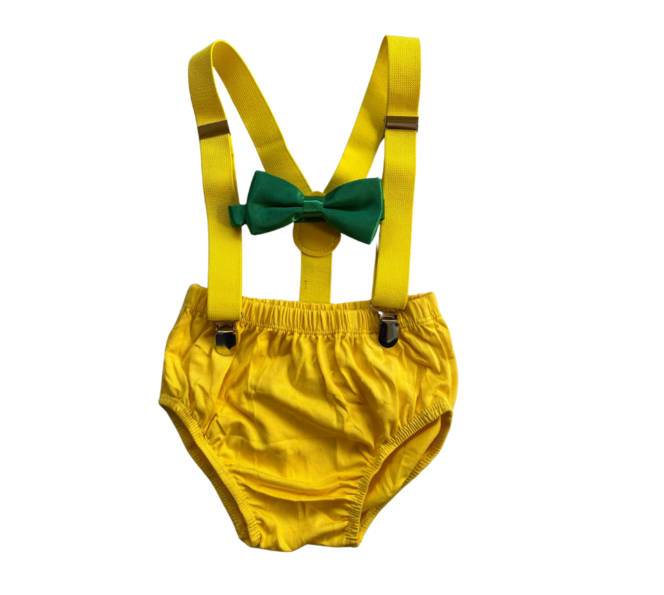 Yellow and green Cake Smash Set - beecutebaby