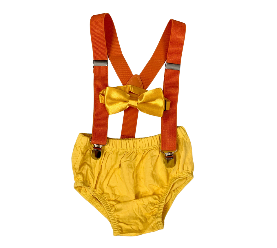 Yellow and orange Cake Smash Set - beecutebaby