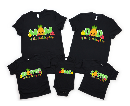 Dancing Fruit Family T-shirt - beecutebaby