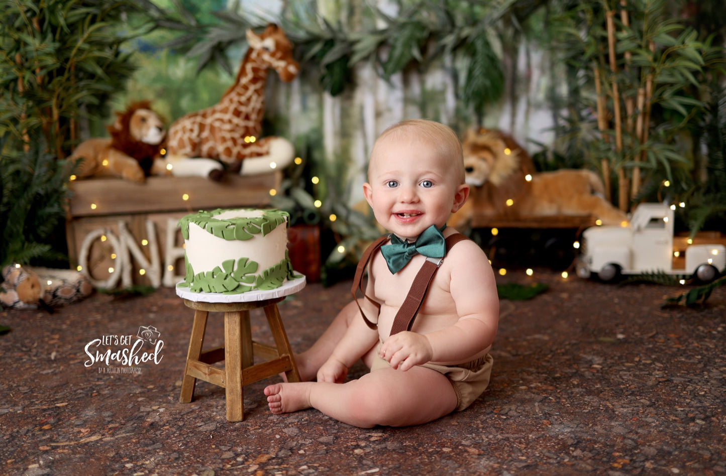 Tan & brown Cake Smash Set - beecutebaby