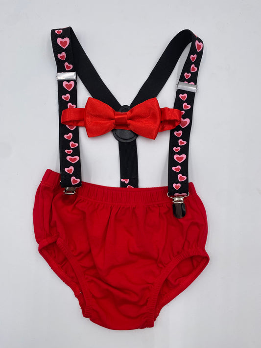 Valentines Outfit Cake Smash - beecutebaby