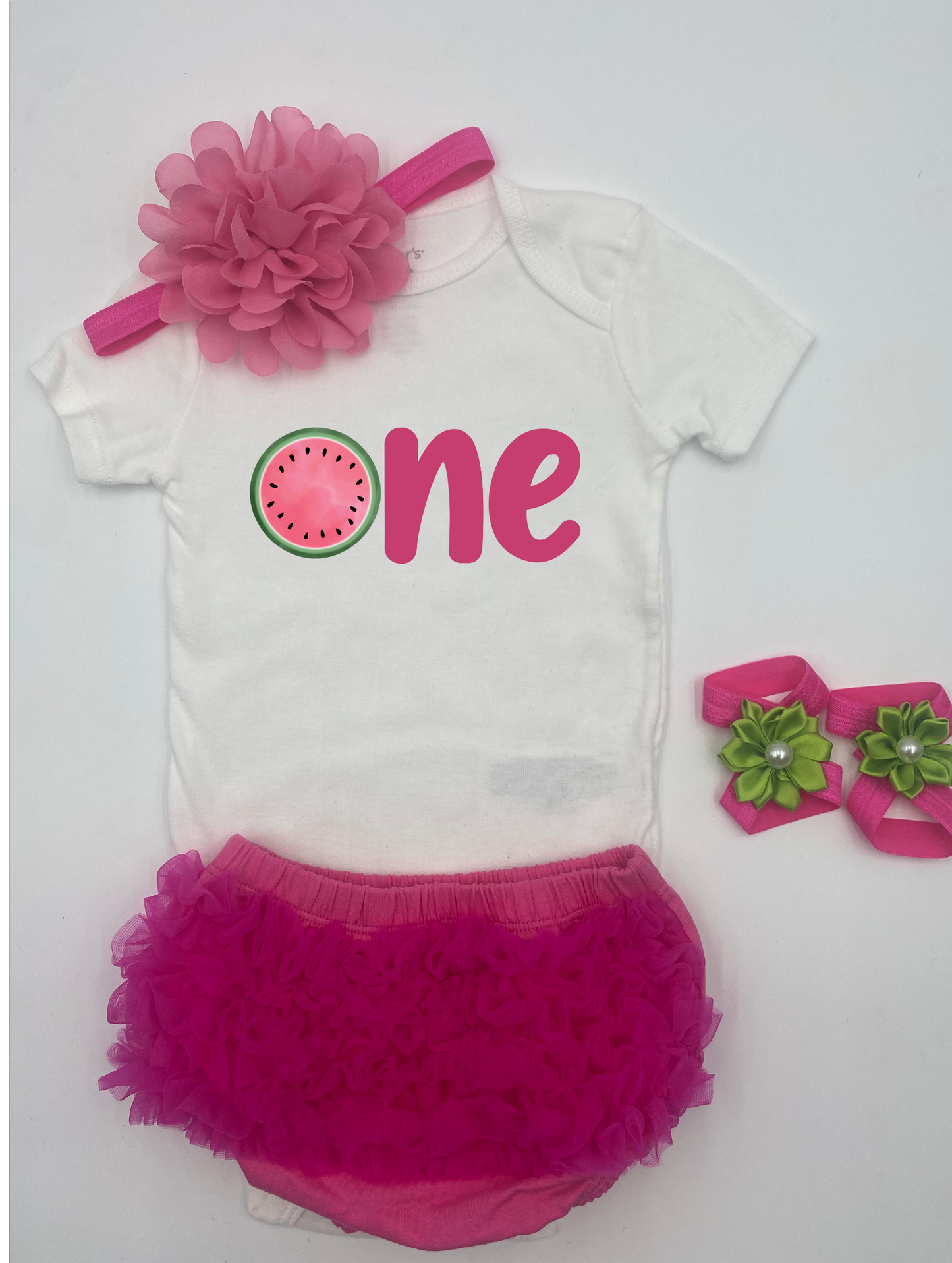 One in a melon Birthday outfit. - beecutebaby