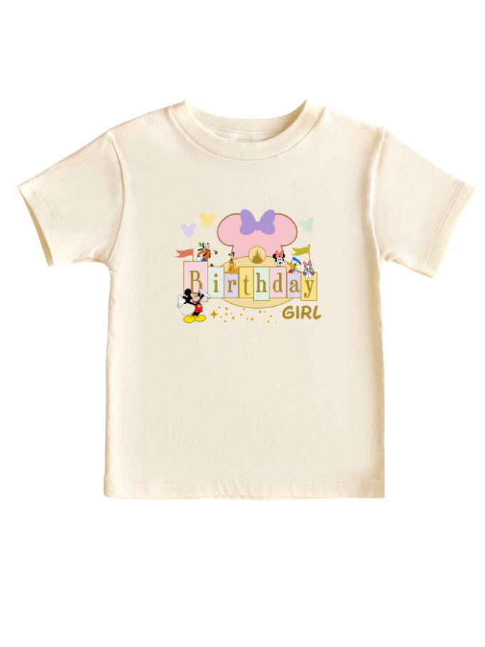Birthday girl toddler t-shirt, Disney trip toddler baby t-shirt, Girl birthday t-shirt. - beecutebaby