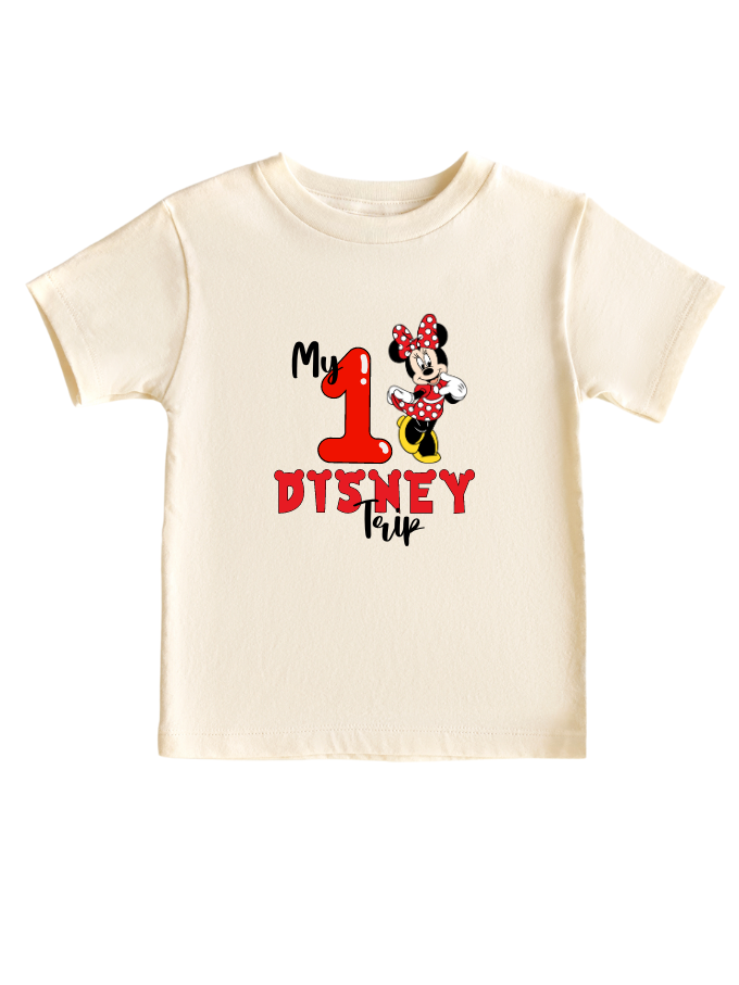 My first Disney trip girl toddler baby t-shirt, Minnie toddler baby, t-shirt. My first trip to Disney t-shirt. - beecutebaby