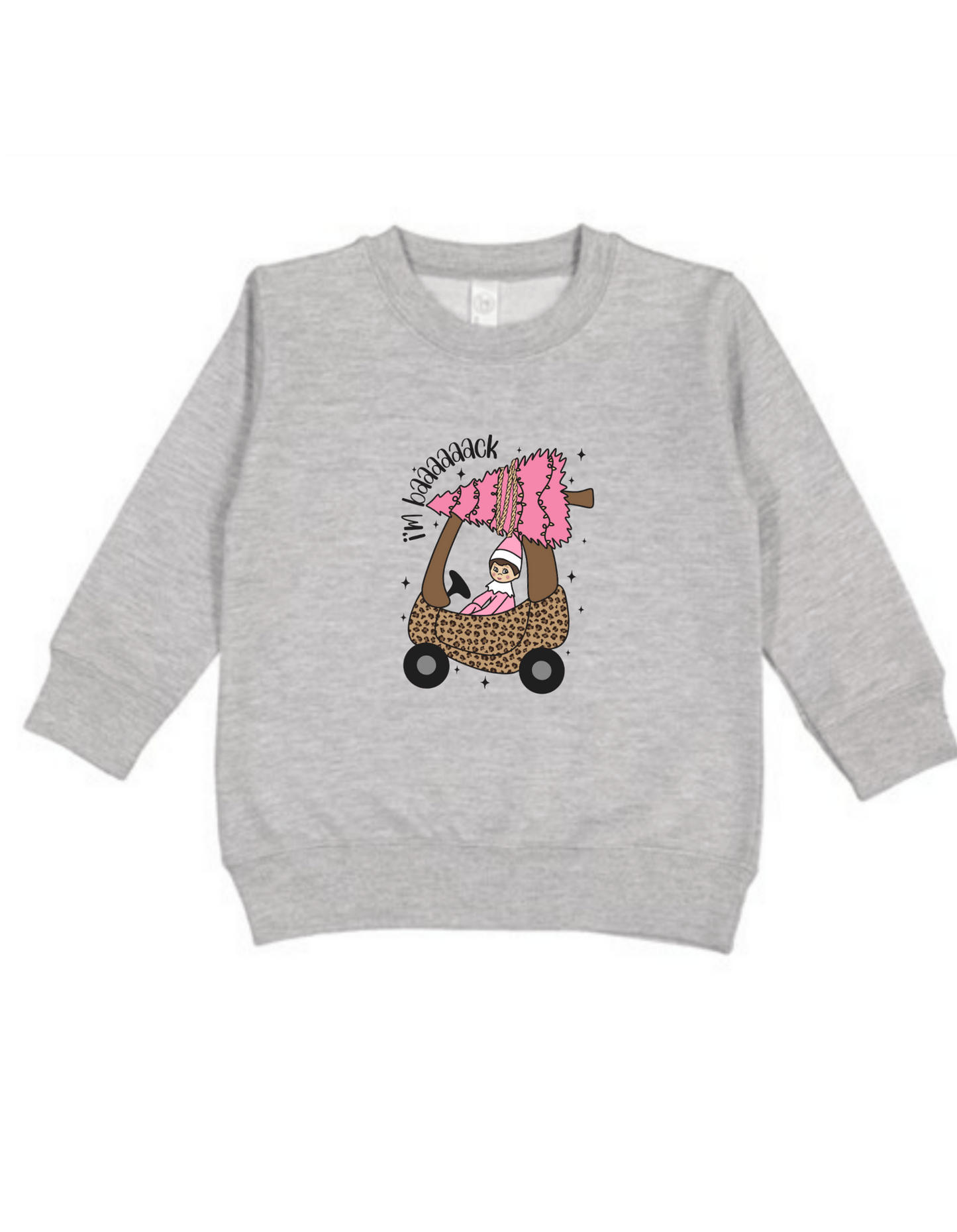 Toddler Elf Christmas Casual Cotton Hoodie Heather Gray variety of design