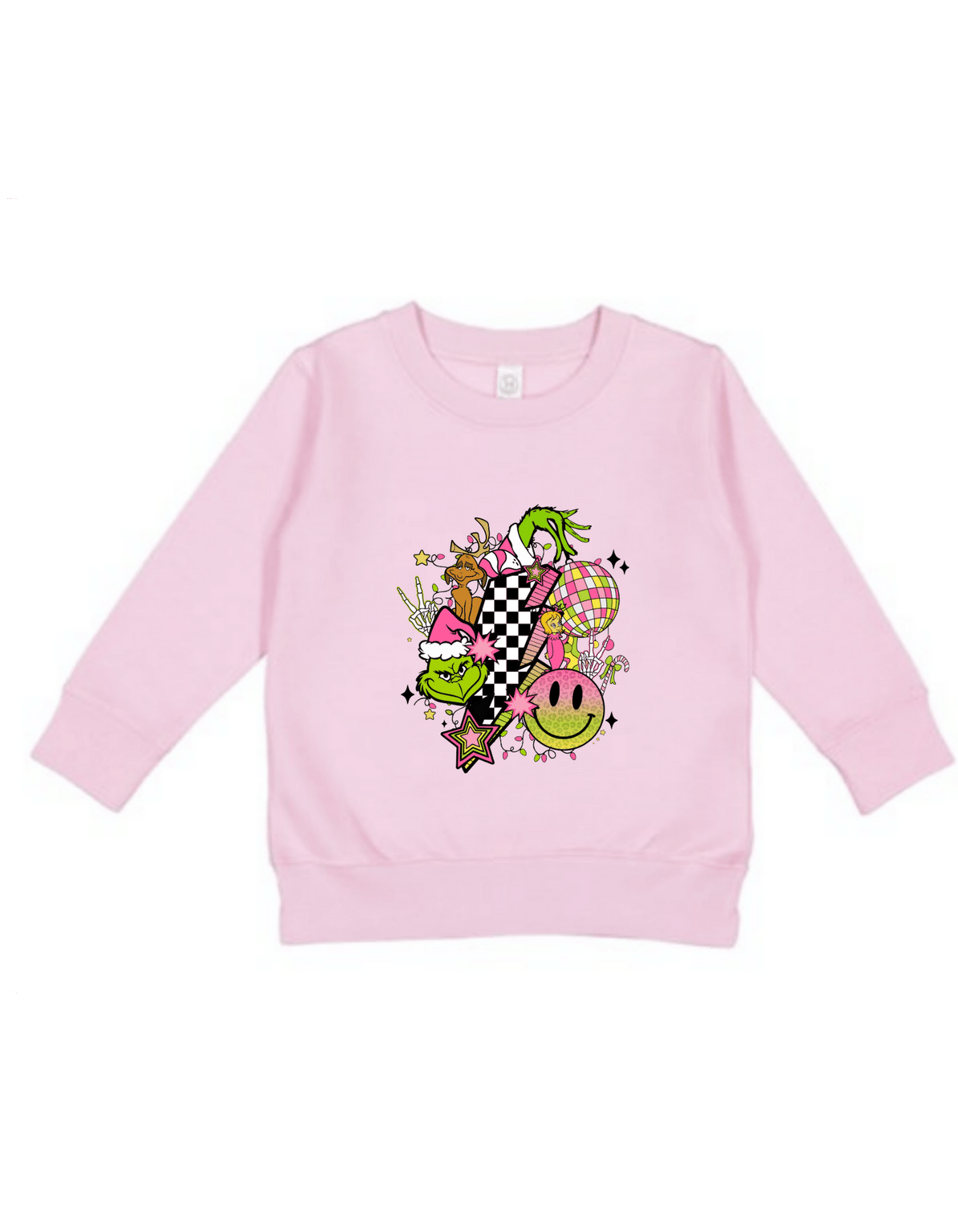 Toodler Christmas Casual Cotton Hoodie Pink color