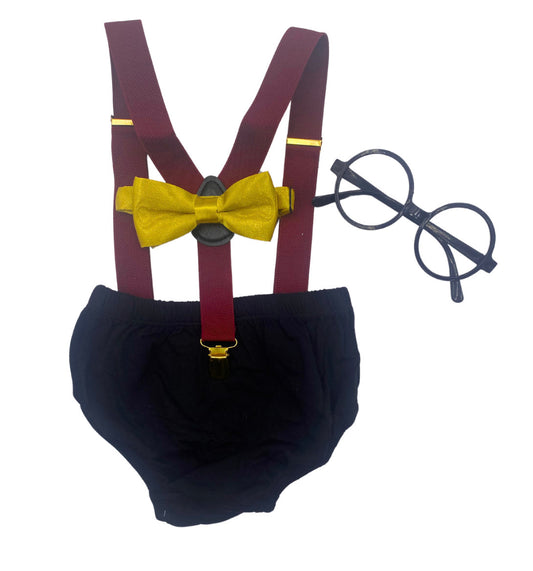 Smash Cake Wizard's First Birthday in Style with Our Unique Wizard Cake Smash Outfit - Ideal for Magical Photoshoots! - beecutebaby