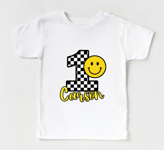One Happy Dude Personalized baby t-shirt toddler baby t-shirt.