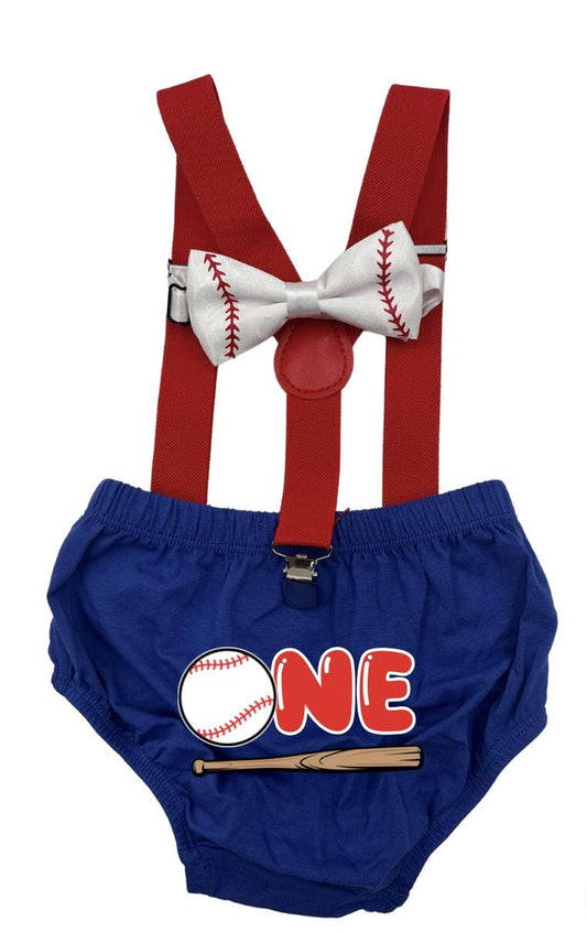 Baseball Theme Smash the Cake Outfit Boy Birthday Outfit