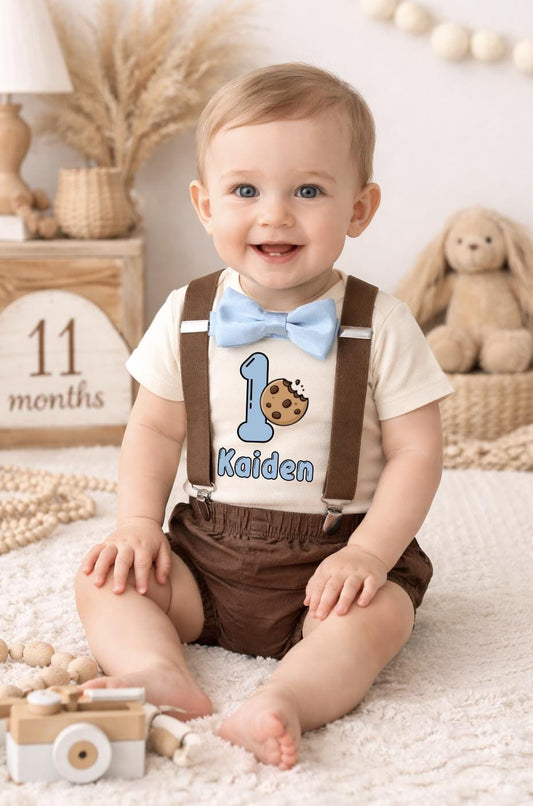 Cookie Birthday Shirt, Personalized First Birthday Shirt, Baby Toddler Outfit by Bee Cute Baby