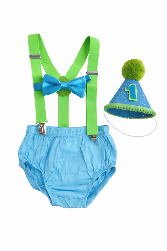 Monster Cake Smash Outfit, Personalized First Birthday Outfit, Birthday Photo Set by Bee Cute Baby