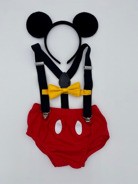 Mickey Mouse Cake Smash first Birthday Outfit - beecutebaby