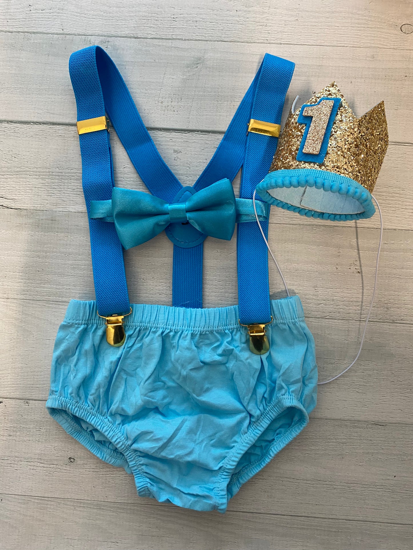 Turquoise & Gold Outfit - beecutebaby