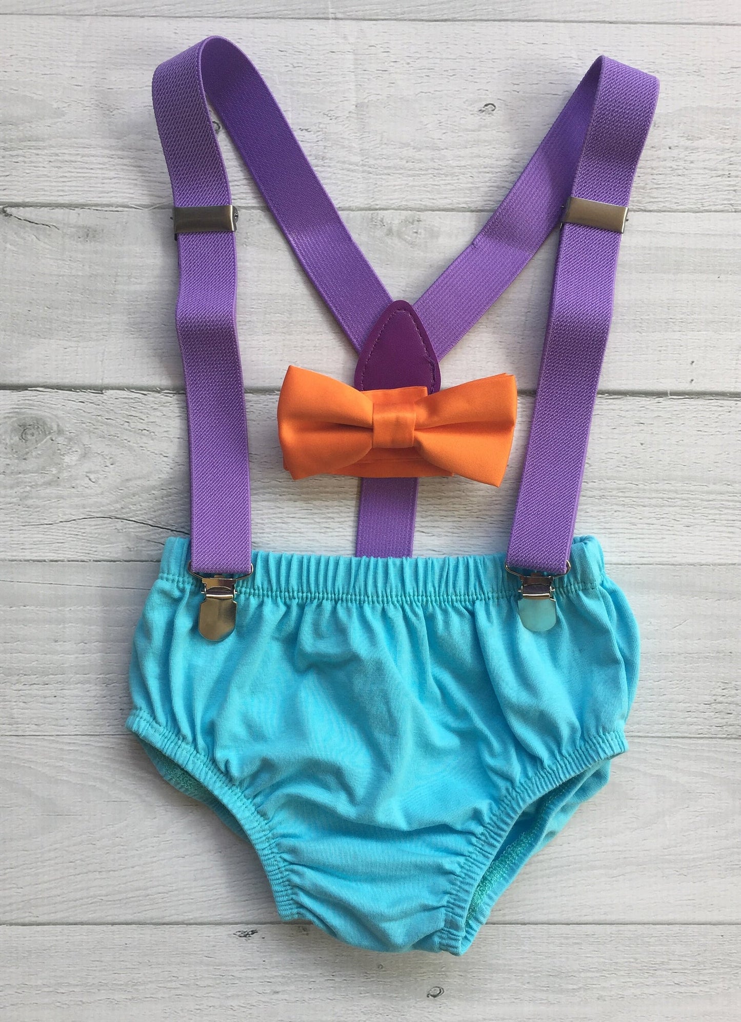 Turquoise Lavender & Orange Cake Smash Set - beecutebaby