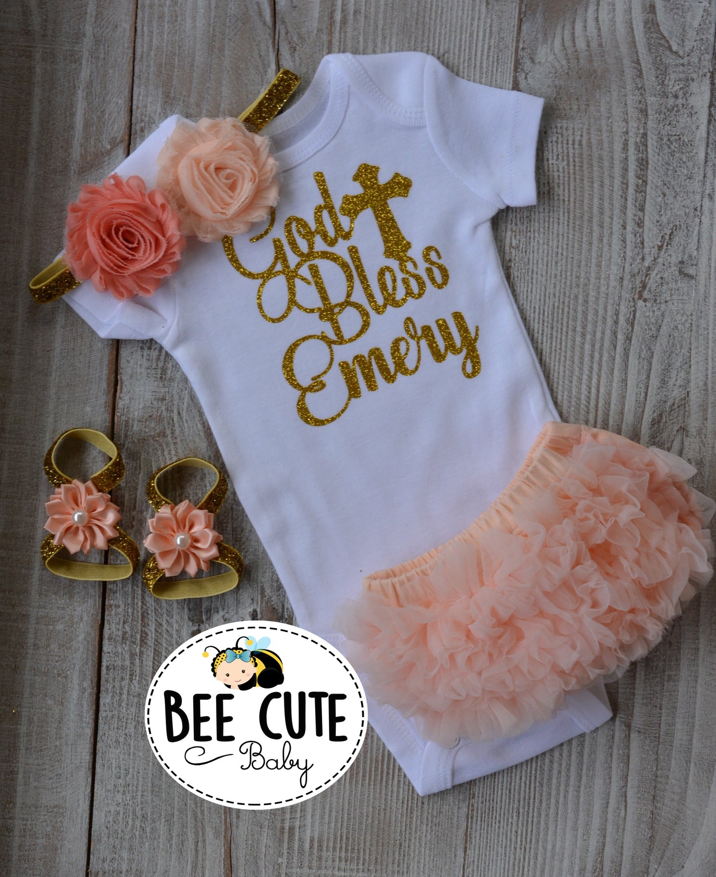 Personalized Baptism Outfit After Party. - beecutebaby