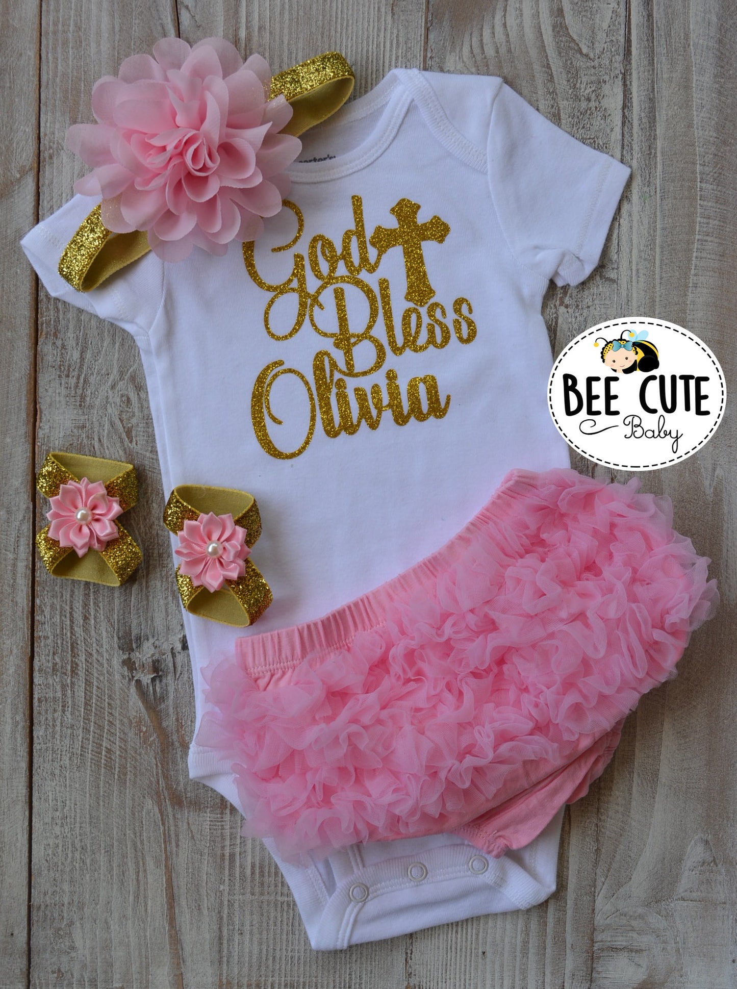 Personalized Baptism Outfit After Party. - beecutebaby