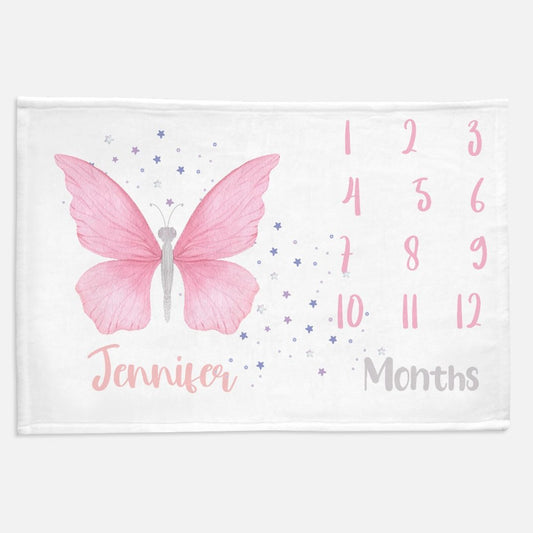 Butterfly Minky Blanket - 40" x 60"