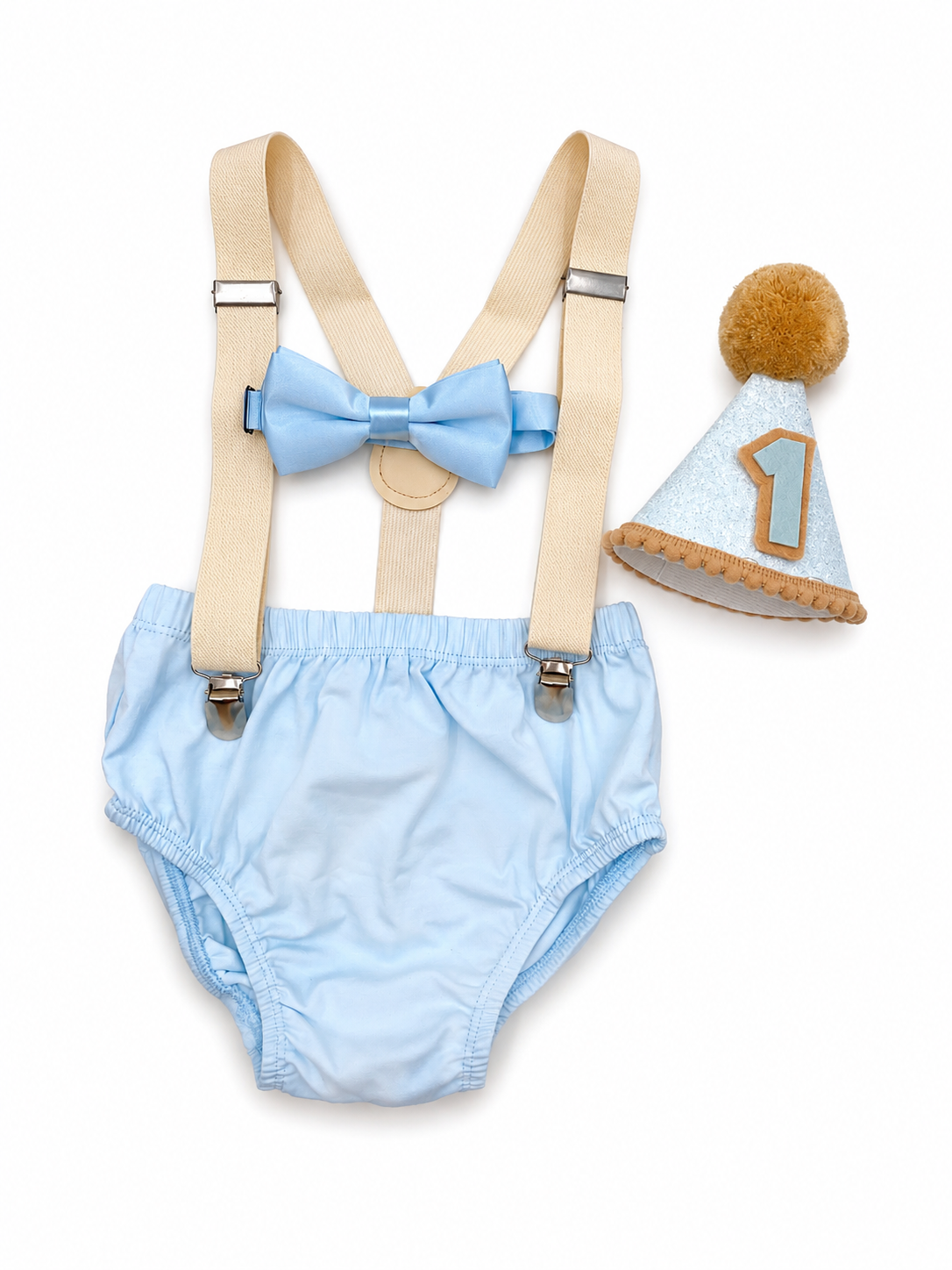 Powder Blue Cake Smash Outfit