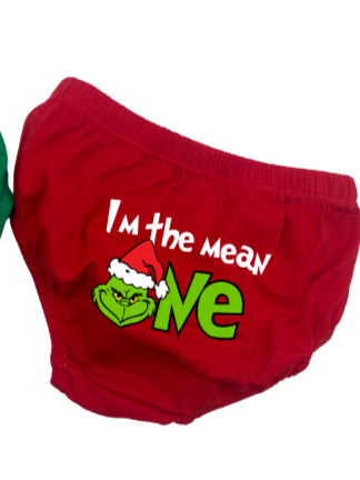 You are the mean one Ginch Diaper Cover