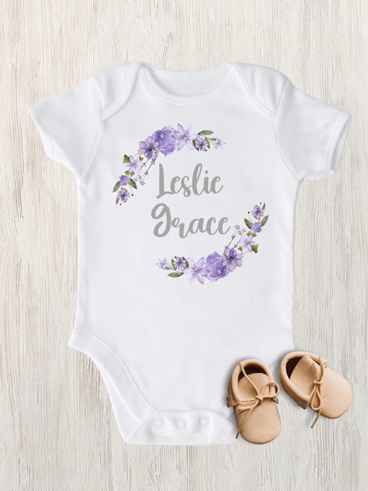 Personalized Baby Gil Onesies