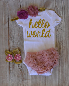Hello World  Baby outfit
