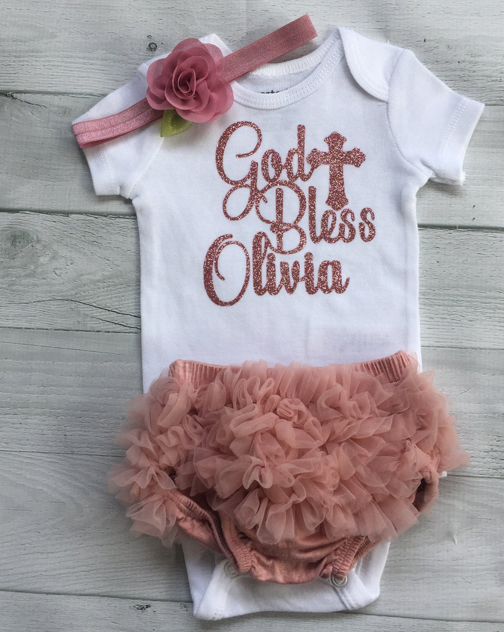 Personalized Baptism Outfit After Party.