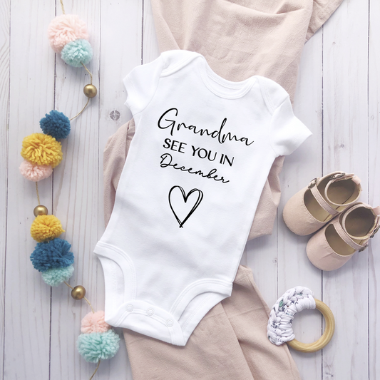 Personalized Announcement Baby Bodysuit