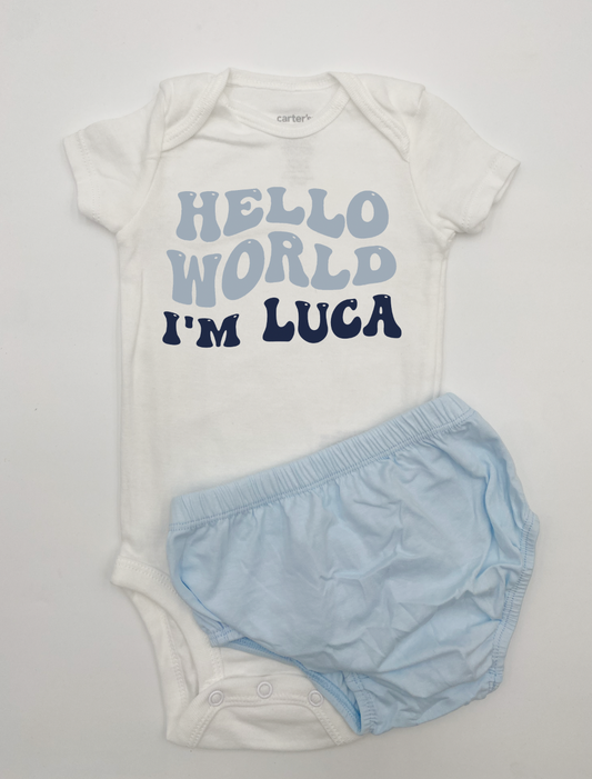 Carter's hello world 2024 onesie
