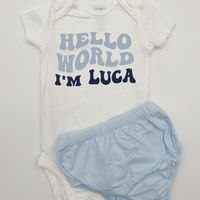 Hello World Baby Boy 2 pcs set