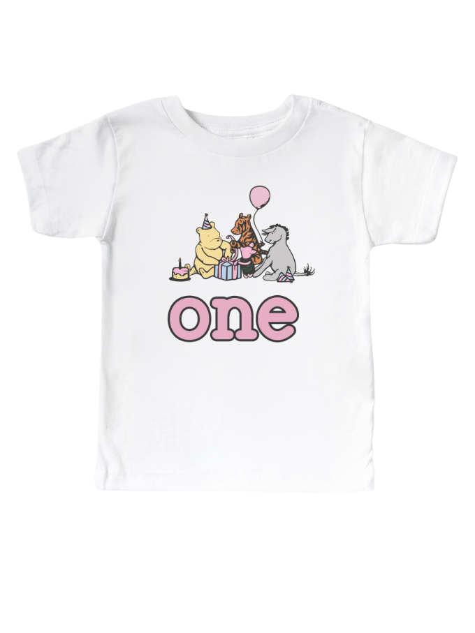 Birthday girl toddler Winnie Pooh One Birthday t-shirt, Disney trip toddler baby t-shirt. - beecutebaby