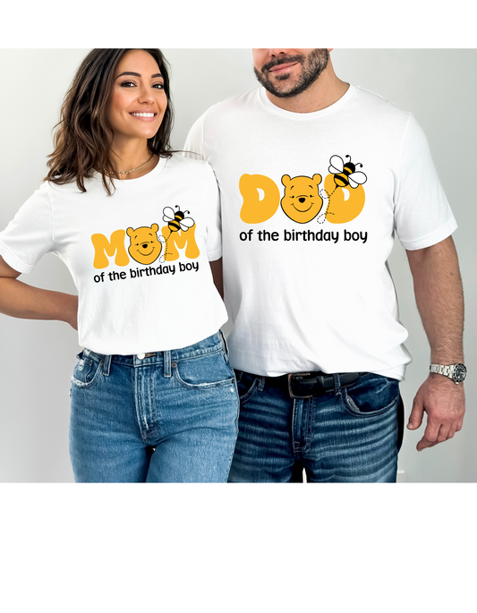 Winnie Pooh Birthday Boy Family T-shirt