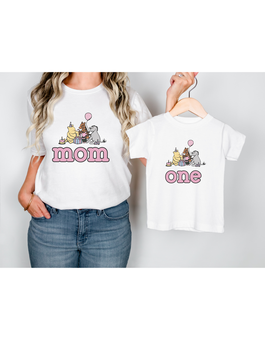 Winnie the Pooh Family Birthday T-shirt, One birthday toddler t-shirt 100 acres Winnie Pooh theme (Copy)