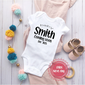 Baby Announcement Baby Bodysuit