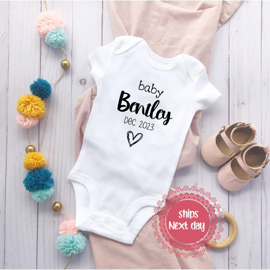 Announcement Baby Bodysuit