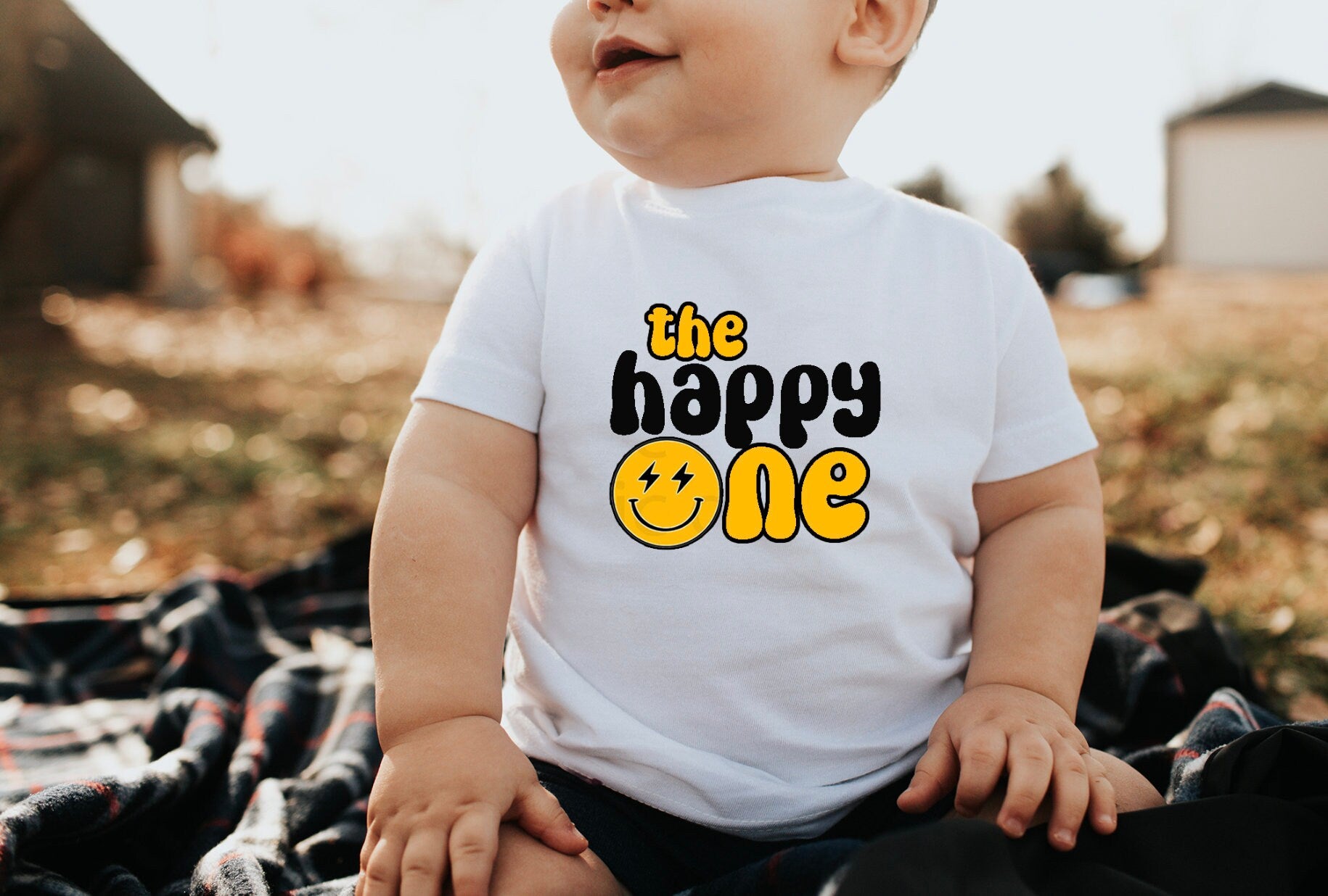 The happy One baby t-shirt,1st birthday, toddler  birthday , white birthday t-shirt, happy dude, happy boy tee. - beecutebaby