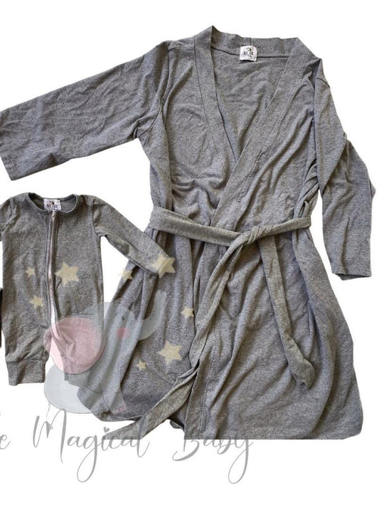 Matching robe and newborn bodysuit set mom and baby, Maternity robe and matching bodysuit, Mommy and baby bodysuit unisex