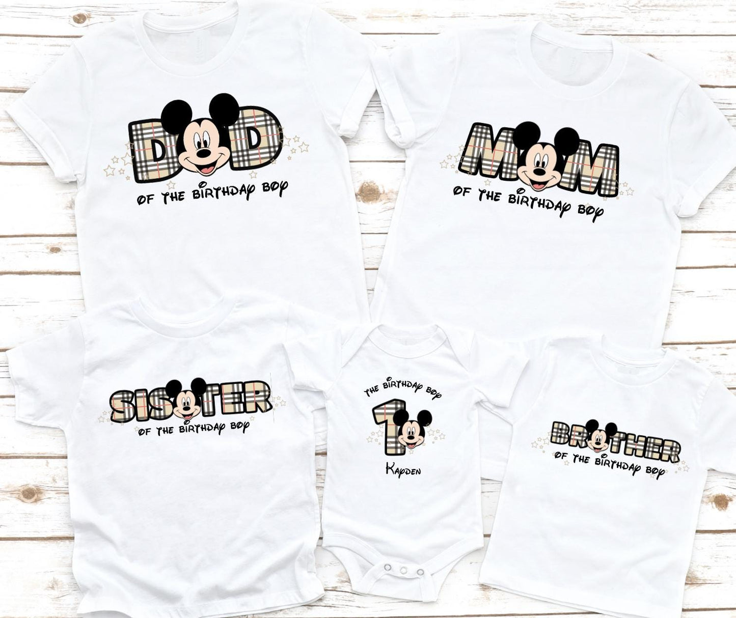 Matching Family Birthday Shirts, Personalized Birthday Crew Shirts by Bee Cute Baby