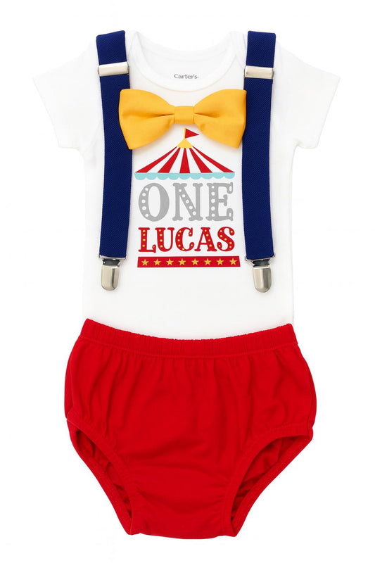 Circus Birthday Shirt, Personalized First Birthday Shirt, Baby Toddler Outfit by Bee Cute Baby