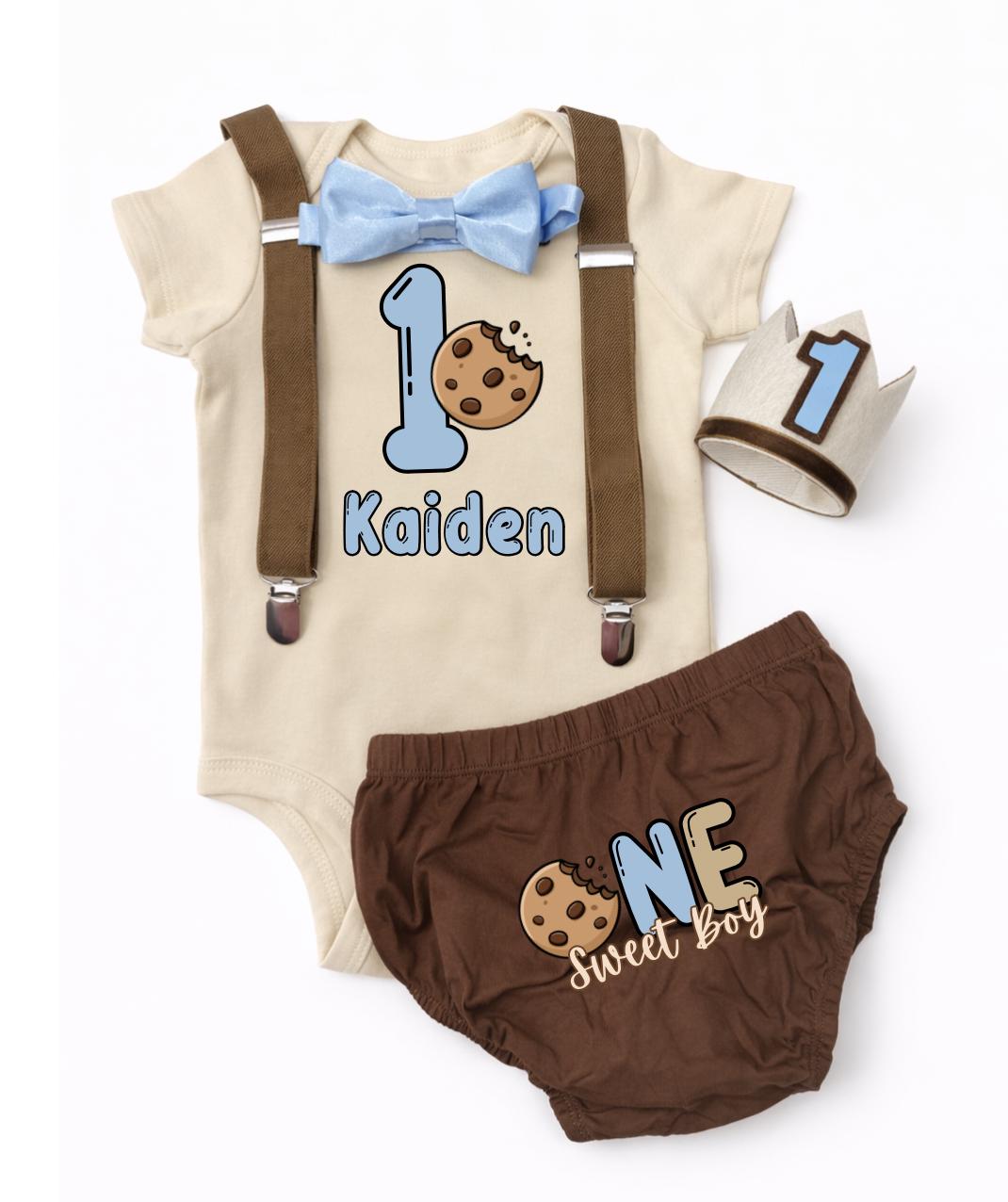 Cookie Birthday Shirt, Personalized First Birthday Shirt, Baby Toddler Outfit by Bee Cute Baby
