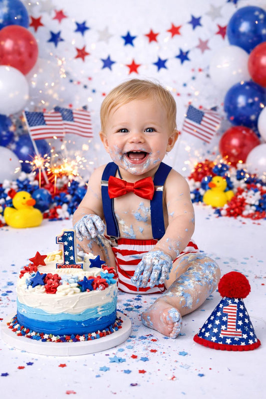 Personalized Cake Smash Outfit, First Birthday Outfit, Birthday Photo Set by Bee Cute Baby