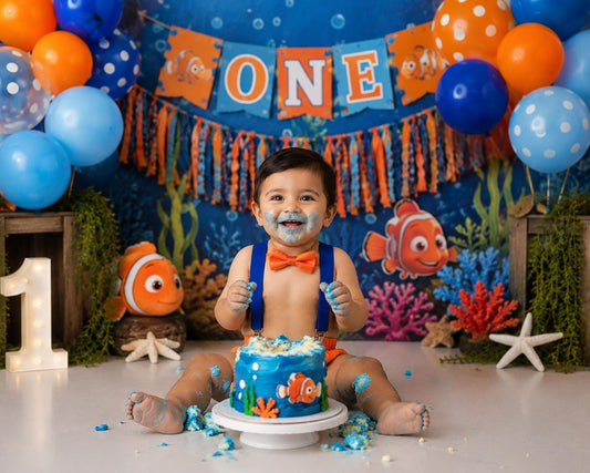 Personalized Cake Smash Outfit, First Birthday Outfit, Birthday Photo Set by Bee Cute Baby