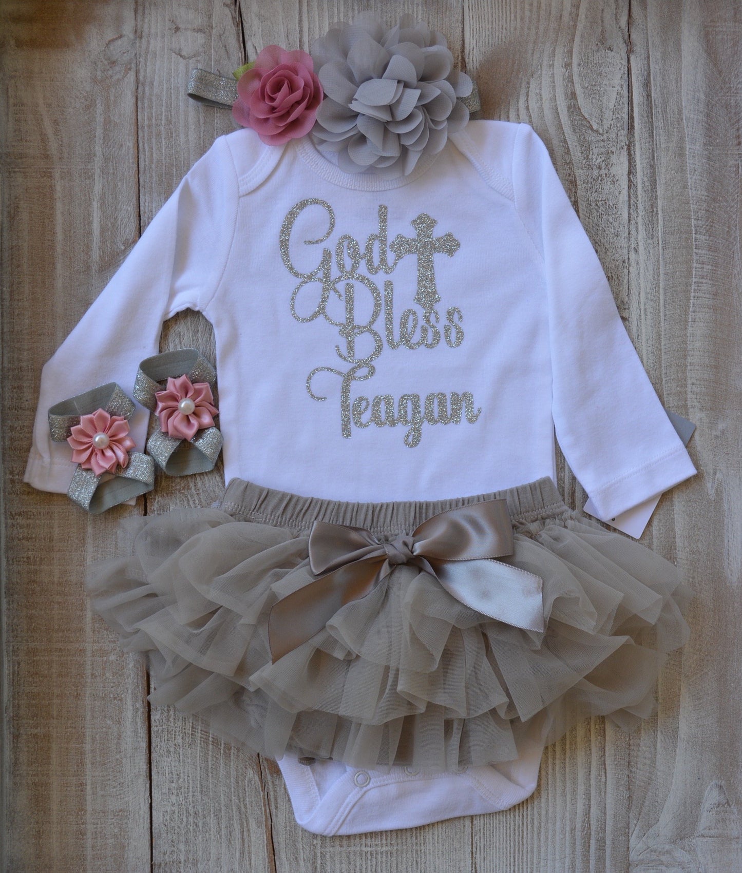 Personalized Baptism Outfit After Party. - beecutebaby