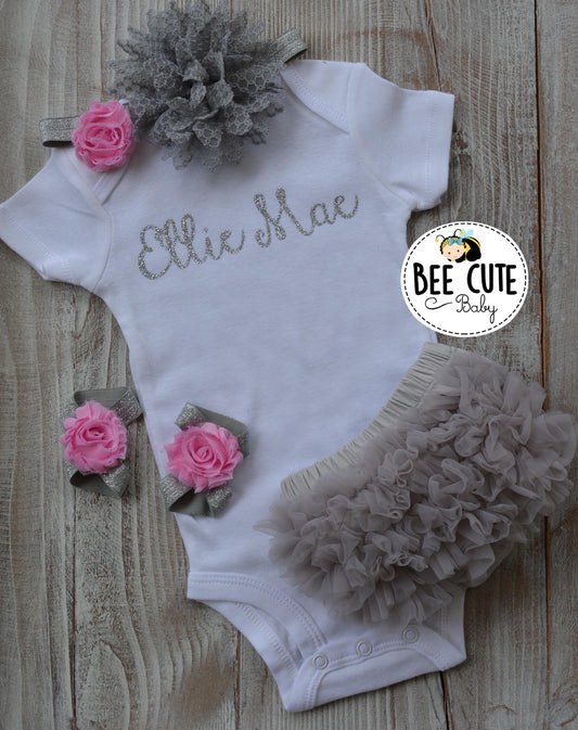 Personalized New Born Baby Girl Outfit - beecutebaby